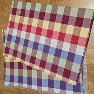 Longaberger Everyday Plaid  Set Of 2 Placemats New In Bag